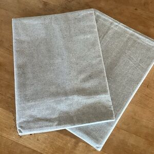 Garnet Hill steel blue/gray pillow shams